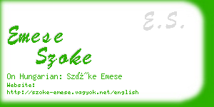 emese szoke business card